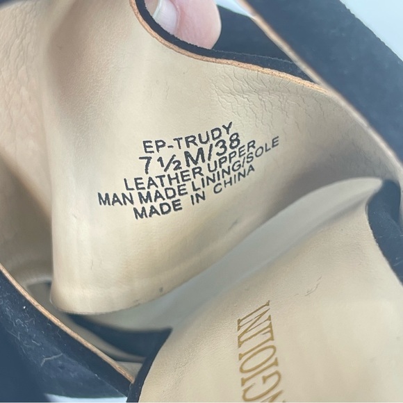 Enzo Angiolini Trudy Black Leather Heels Sandals 7.5 - Picture 16 of 17